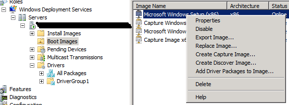 WDS AddDriverPackagesToImage1 Adding Drivers to Windows Deployment Services Boot Images