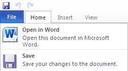 save button in microsoft word